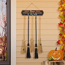 42"H Halloween Wooden Brooms Parking Porch Decor (KD)