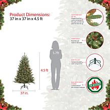 4.5' Franklin Fir Artificial Christmas Tree w/250 Multi-Colored Lights
