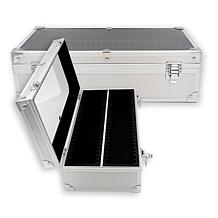 50-Coin Aluminum Coin Display Case with Clear Top