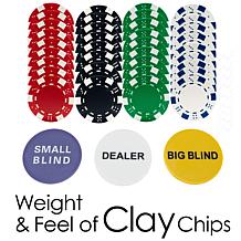 500 Dice Style 11.5 Gram Poker Chip Set