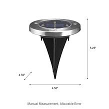 5.25"H Set of 6 Solar Powdered Disk Light