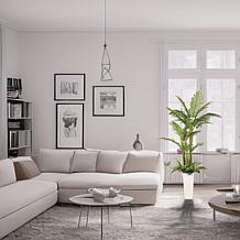 6 ft. Artificial Areca Palm Tree with White Decorative Pot