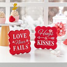 6" Valentine's Table Decor 2-piece Set