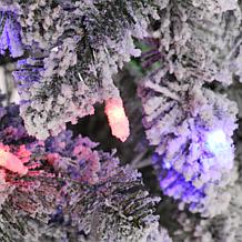 6ft Artificial Snowy Downswept Christmas Flocked Tree