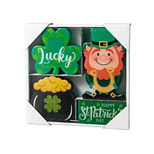 6"H St Patrick's Epoxy Wooden Leprechaun Table Decor - Set of 4