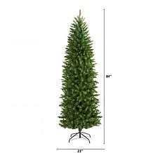 7-ft Slim Green Mountain Pine Christmas Tree by Nearly Natural