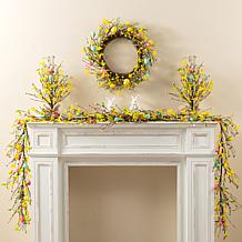 72" Easter Egg & Berries Garland with Pastel Accents