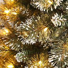 7.5ft Pre-Lit Frosted Cashmere Pencil Pine Christmas Tree