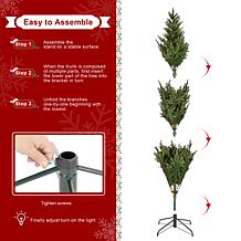 7.5ft Pre-Lit Green Full Fir Christmas Tree with LED Lights