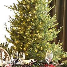 7.5ft Pre-Lit Green Upward Slim Fir Christmas Tree