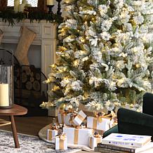 7.5ft Whispering Snowy Pine Christmas Tree with Warm White Lights