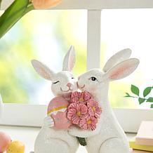 7"H Easter Loving Bunny Resin Table Decor