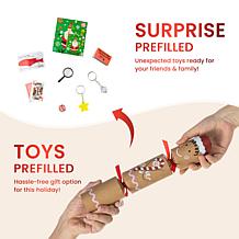 8-Pack Brown Gingerbread Man Christmas Party Crackers 12" x 2"