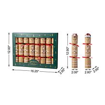 8-Pack Brown Gingerbread Man Christmas Party Crackers 12" x 2"