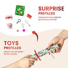 8-pack Christmas Holy Leaves Party Cracker with Gift Contents