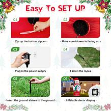 8FT Lighted Inflatable Snowman Christmas Decor