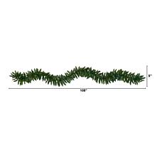 9-ft Artificial Christmas Pine Garland by Nearly Natural