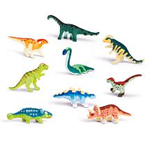 9-Piece Felt-Covered Miniature Dinosaur Collection