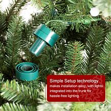 9ft Pre-Lit Green Full Fir Christmas Tree with LED Lights