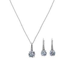 Absolute™ Cubic Zirconia Pavé Pendant and Drop Earrings Set