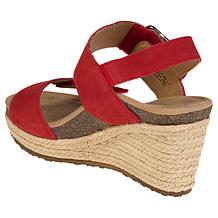 Aetrex® Avery Suede Espadrille Wedge Orthotic Sandal