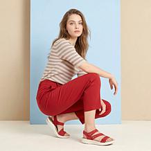 Aetrex® Savannah Leather Heeled Sandal