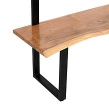 Alaterre Furniture Alpine 48" Live Edge Coat Rack with Bench
