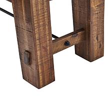Alaterre Furniture Durango 60" Entryway Bench with Metal Accent Bar