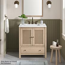 Alaterre Furniture Lucca 30" Freestanding Bathroom Vanity Cabinet