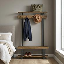 Alaterre Furniture Pomona 48" Entryway Tree with Bench and Shelves