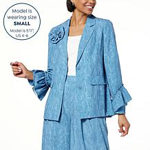 Allison Brown NY Bahamian Ruffle Blazer
