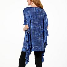 Allison Brown NY Side Ruffle Printed Top
