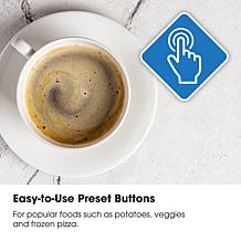 Almo 1.1 Cubic Foot White Countertop Microwave Oven