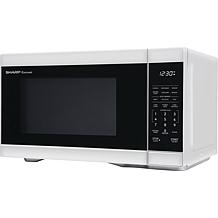 Almo 1.1 Cubic Foot White Countertop Microwave Oven