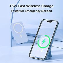 Alpha Digital 10000mAh Magnetic Wireless Charge Power Bank with Stand