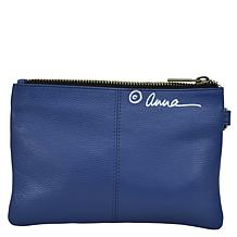 Anna by Anuschka Hand Painted Leather Organizer Wallet Wristlet