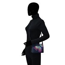 Anna by Anuschka Hand Painted Leather Two Fold Wallet Crossbody