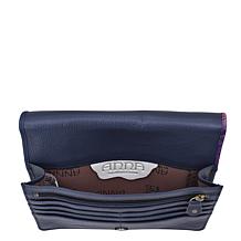 Anna by Anuschka Hand Painted Leather Two Fold Wallet Crossbody