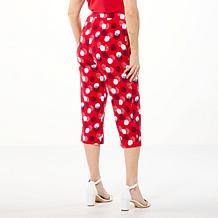 Antthony 2-piece Cap-Sleeve Top & Printed Pull-On Pant Set