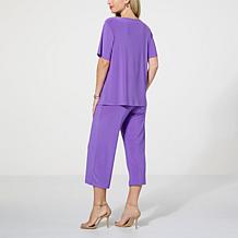 Antthony 2-piece Embellished Top and Cropped Pant Set