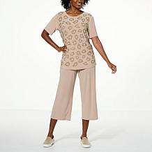 Antthony 2-piece Embellished Top and Cropped Pant Set