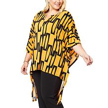 Antthony Abstract Print Hi-Low Hem Caftan