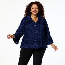 Antthony Embellished Rosette Button-Front Jacket