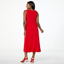 Antthony O-Ring Detail Sleeveless Midi Dress