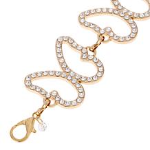 Antthony Pavé Rhinestone Butterfly Chain-Link Belt