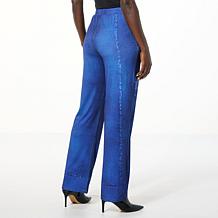 Antthony Printed Denim Studio Stretch Pull-On Pant