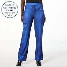 Antthony Printed Denim Studio Stretch Pull-On Pant