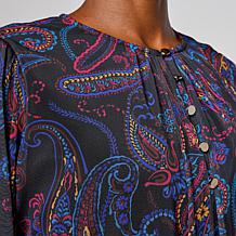 Antthony Printed Mesh Blouse