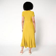 Antthony Studio Stretch Knit Spiral Midi Dress