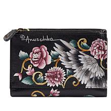 Anuschka Hand-Painted Leather Trifold Organizer Wallet  with RFID